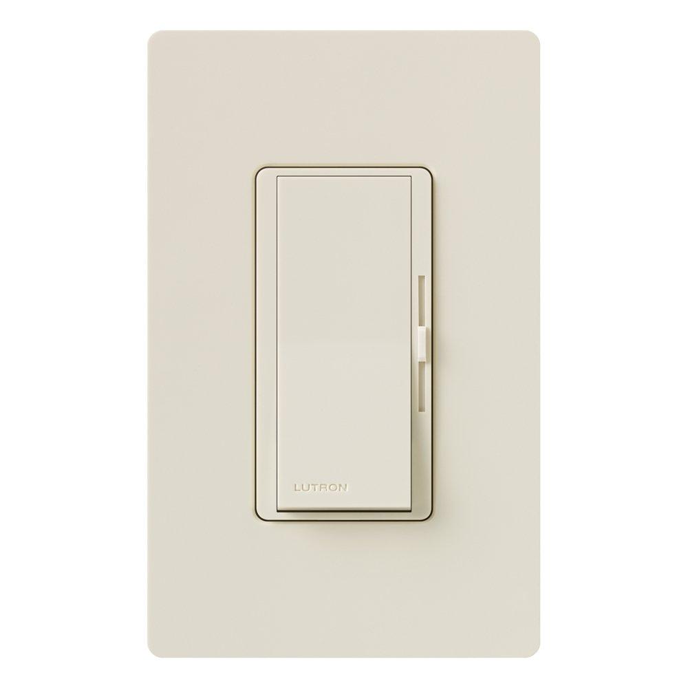 Lutron Diva Dimmer Switch for Incandescent Bulbs, 1000-Watt/Single-Pole Preset, DV-10P-LA, Light Almond - Image 2