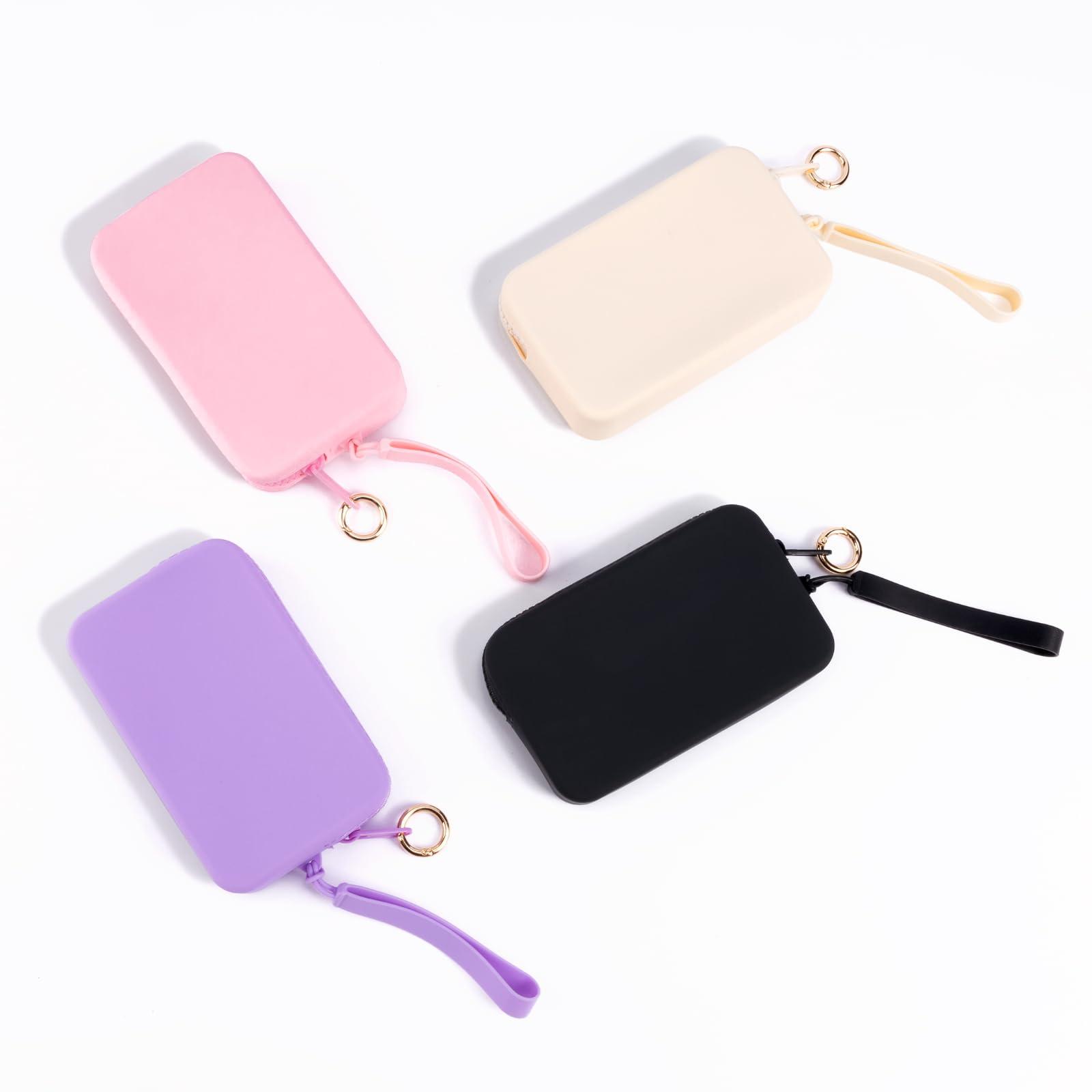 Playexen Hand Sanitizer Spray Case Compatible with T0uch-land, Silicone Hand Sanitizer Holder Bag with Ring Buckle, Zippered Pouch for Glow Mist and Power Mist (Pink) - Image 7