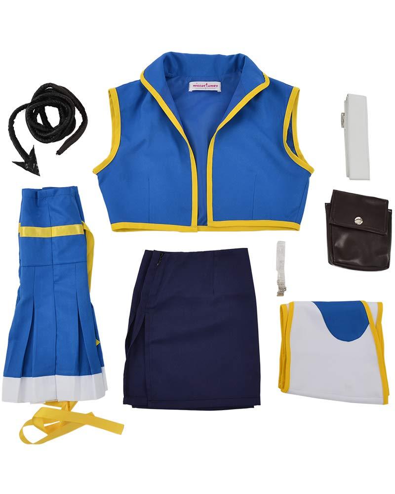miccostumes Women's Costume Anime Cosplay Fullset Tube Top Skirt with Belt Waist Bag and Whip - Image 3