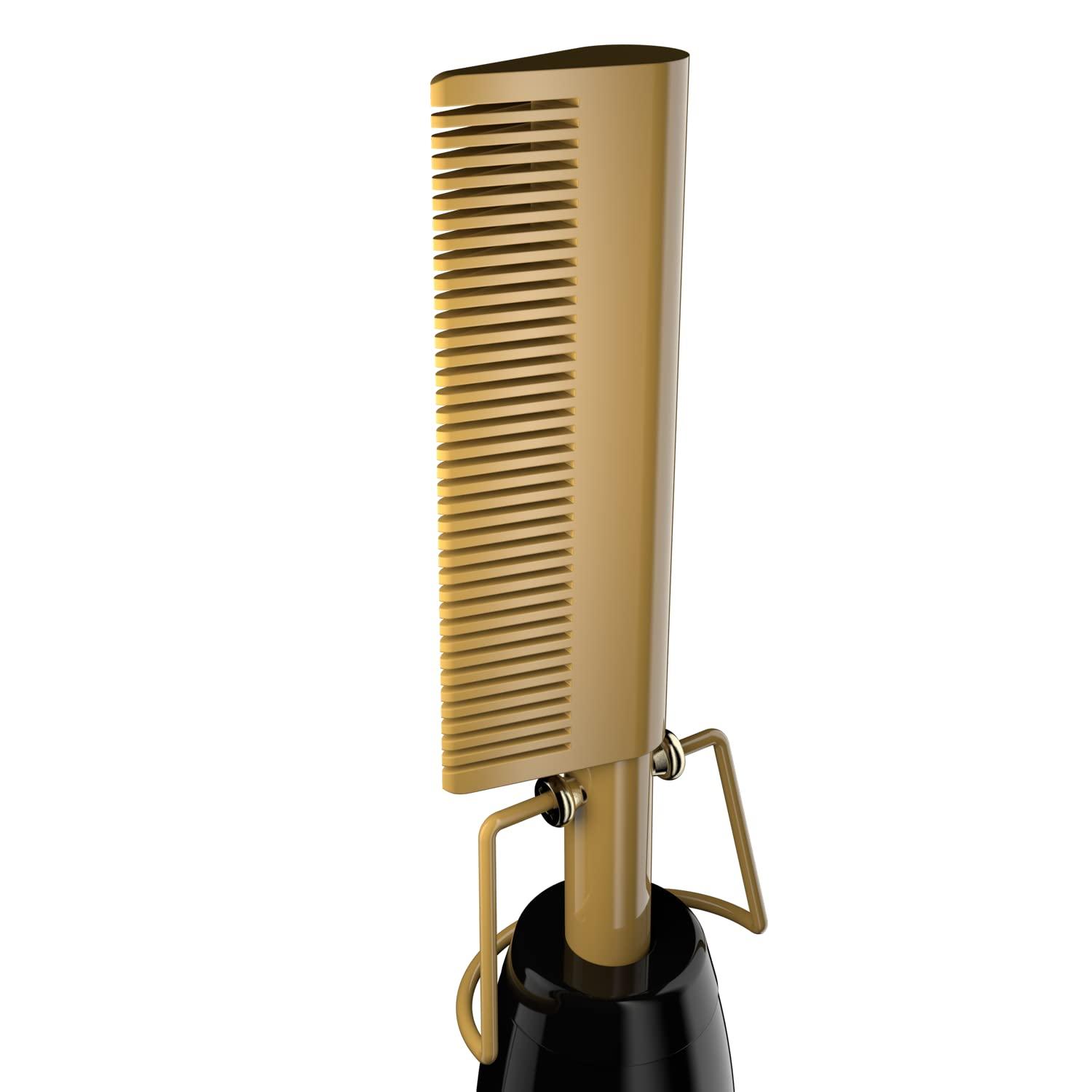 Andis 38335 Professional Heat Ceramic Press Comb for Hair, Straightener - 450F High Heat with Dual Voltage - 20 Adjustable Heat-Settings, 30 Min Auto Shut-Off, Gold, Ceramic Gold - Image 8
