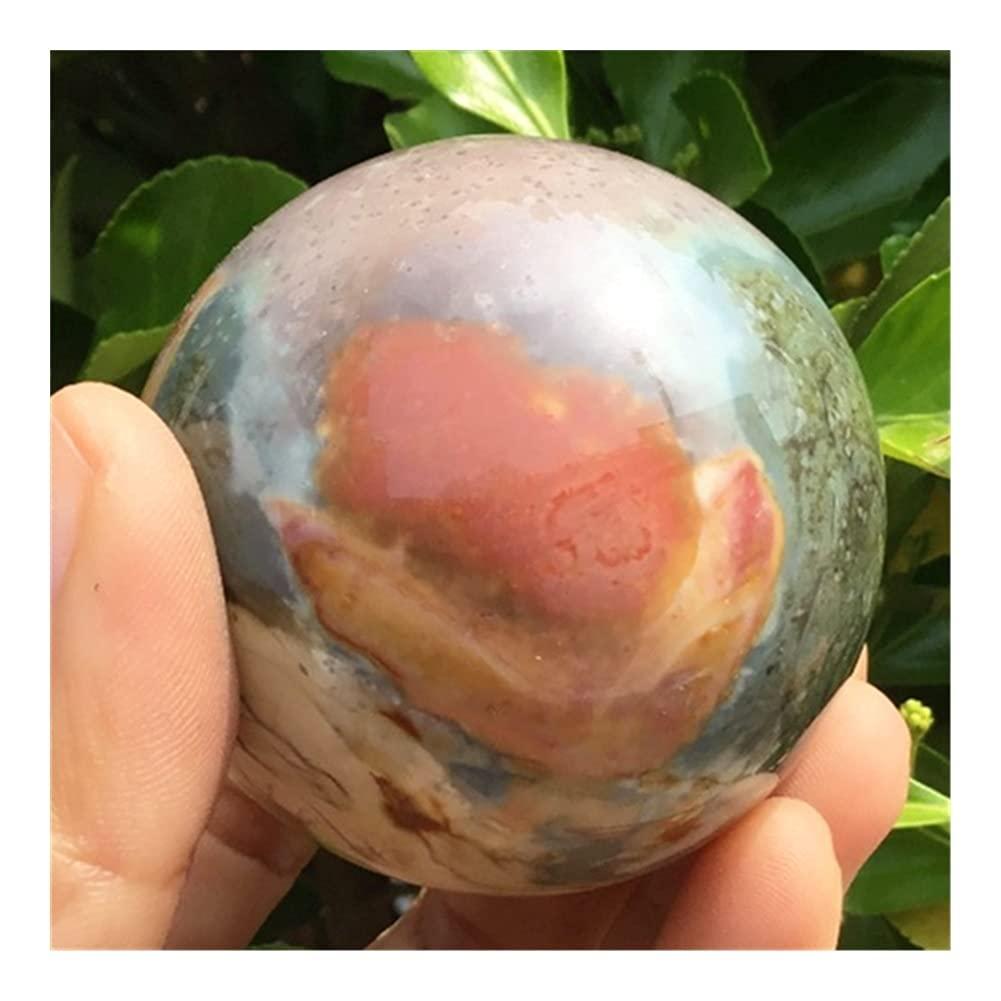 WGPHD Health & Household Natural Polished Ocean Jasper Crystal Ball Healing Quartz Crystal Spheres Ornaments Gifts for Chakra Home Decoration - Image 4