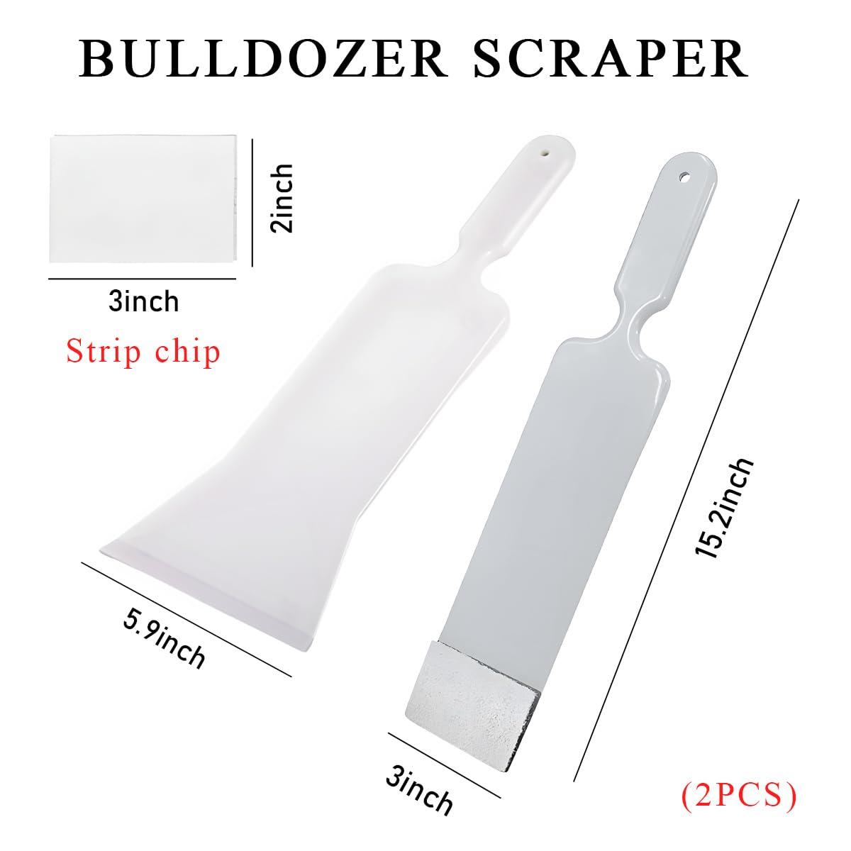 Yourkar 2 PCS Car Paddle Bulldozer Squeegee, Long Handle Window Tint Film Installation Tools, Paddle Bulldozer Scraper for Car Front Rear Windows Glass Cleaning, Car Accessories - Image 2