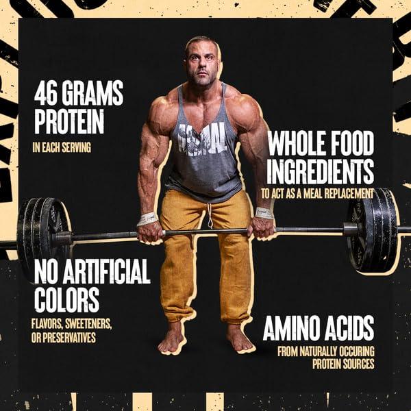Animal Meal - Protein Shake with Whole Food Ingredients, Aids in Muscle Recovery, with Egg White, Beef & Pea Protein Blend, Chocolate Flavor, 5 lbs - Image 4