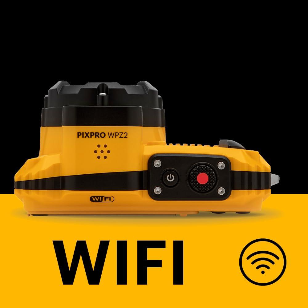 KODAK PIXPRO WPZ2 Rugged Waterproof Shockproof Dustproof WiFi Digital Camera 16MP 4X Optical Zoom 1080P Full HD Video Vlogging Camera 2.7" LCD (Yellow) - Image 9