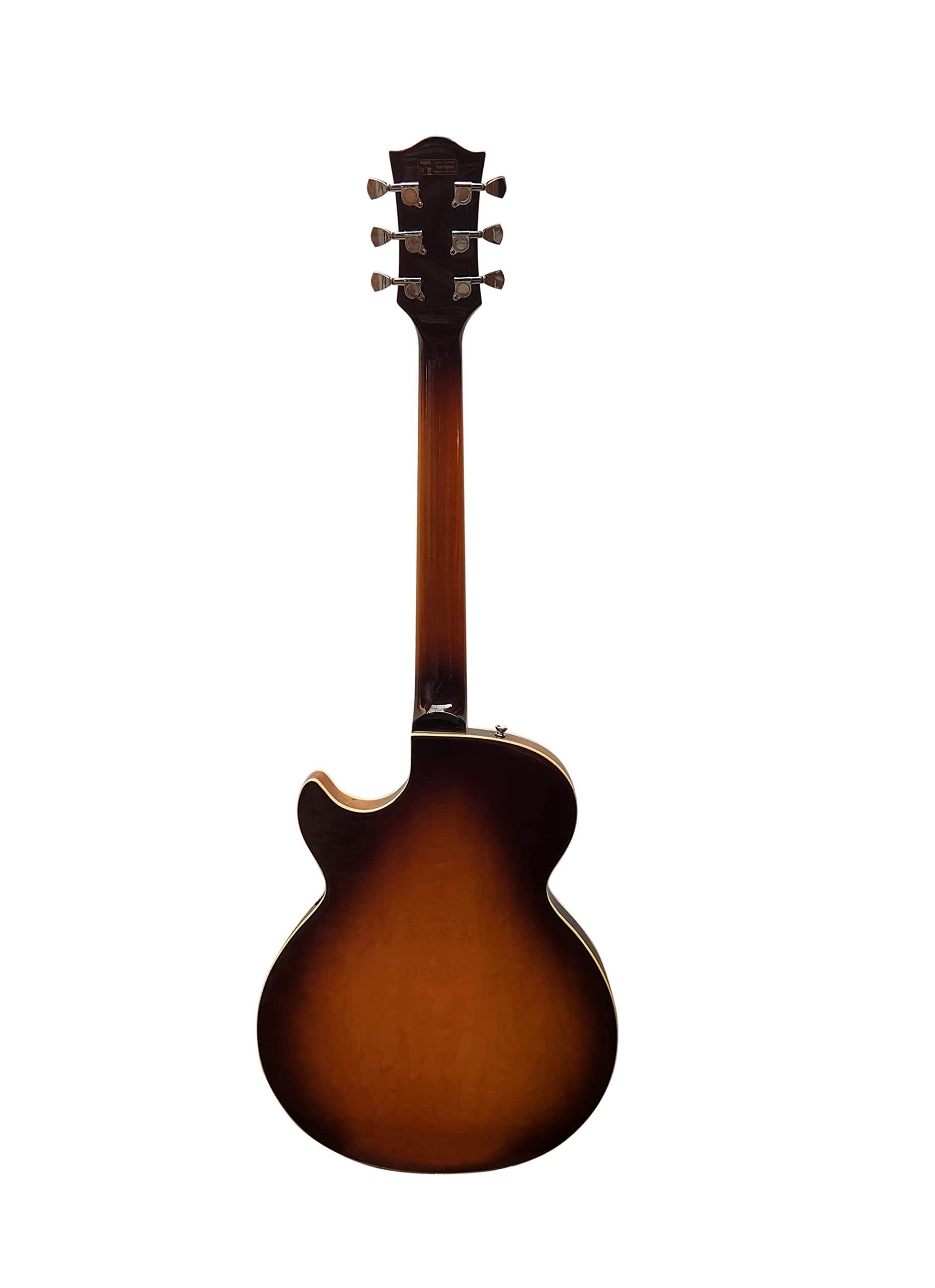 IYV-IJZ-300A TSB Jazz Solid hollow-Body Electric Guitar, Tobacco Sunburst - Image 4