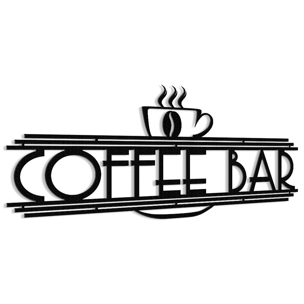 XORT Metal Wall Decor - Coffee & Tea Bar Wall Art (Black - 16 x 8 inch) - Image 5
