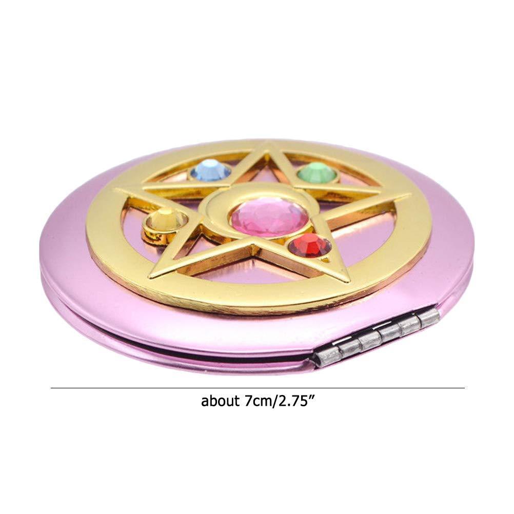 Makeup Compact Mirrors, Personal Portable Travel Handheld Foldable Double Sided Mirror - Image 2