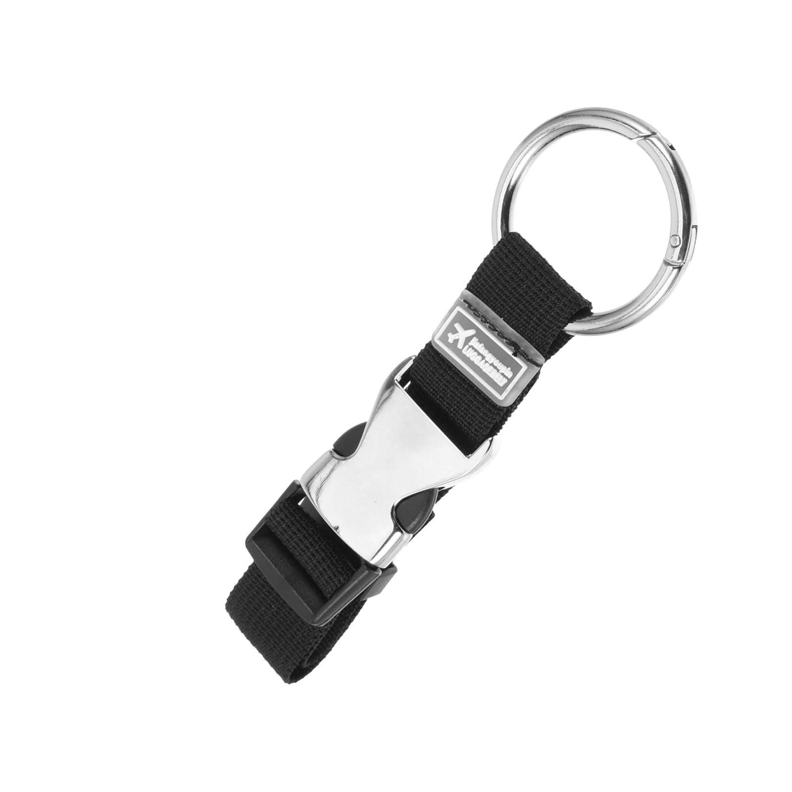 FLONSA Luggage Straps 2" Metal Key Ring Clips, Add-A-Bag Luggage Strap Jacket Gripper, Luggage Straps for Suitcases, Small Carabiner Clips for Keychains, Purse, and Travel Accessories-Black - Image 7