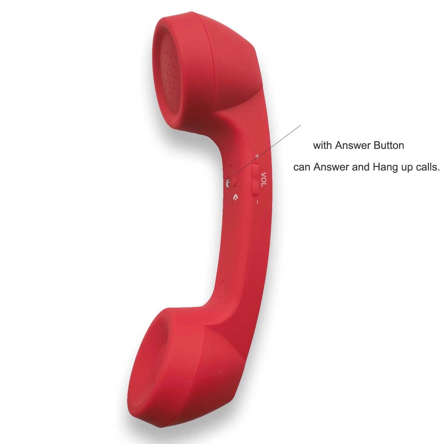 ENJOY-UNIQUE Retro Phone Handset for Cell Phone, Wireless Bluetooth Retro Telephone Handset Mic Headphones Comfort Retro Cell Phone Handset Mic Speaker Phone Call Receiver - Image 5