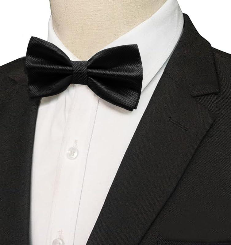 MAGE MALE Men’s Classic Solid Pre-tied Bow Tie for Wedding,Formal Tuxedo Adjustable Neck Bowtie - Image 4