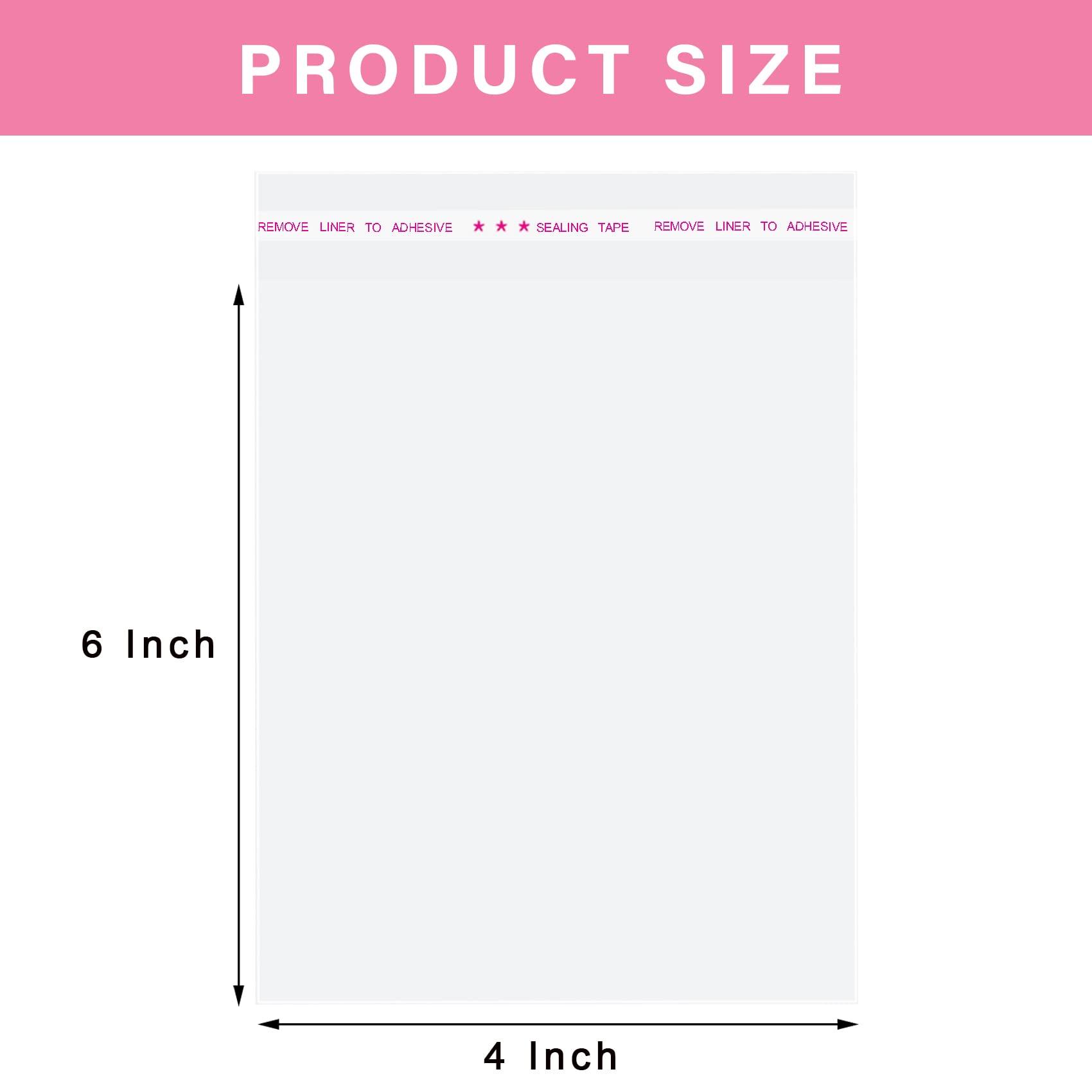 Morepack Clear Self Sealing Cellophane Bags,4x6 Inches 200 Pcs Cookie Bags Resealable Cellophane Bag for Packaging Cookies, Candy and Products - Image 2