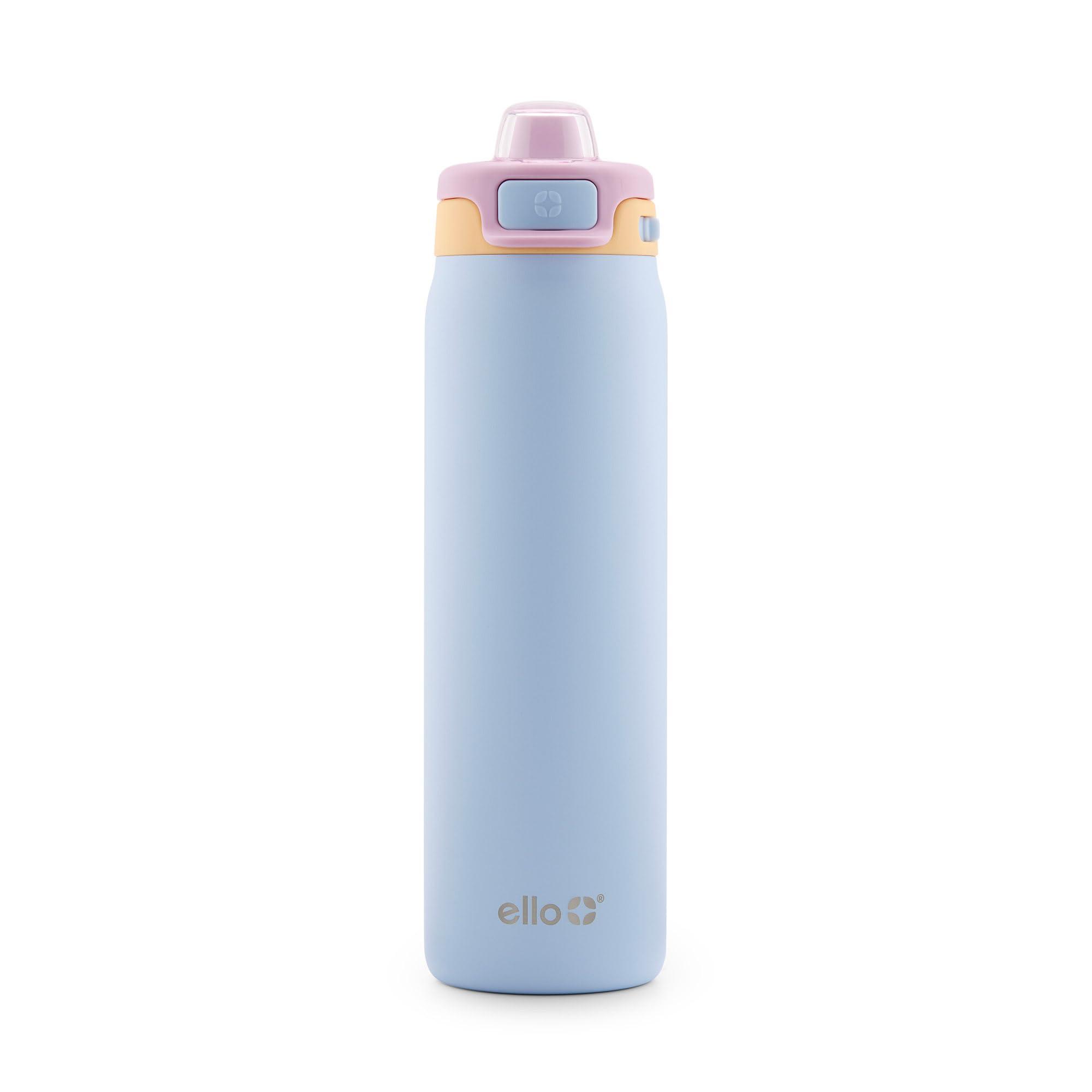 Ello Pop & Fill Stainless Steel Water Bottle with Quick Fill Technology, Double Walled Vacuum Insulated Metal, Leak Proof Locking Lid, Sip & Chug, BPA Free, Holiday Gift for Him Her, 22oz, 32oz, 40oz