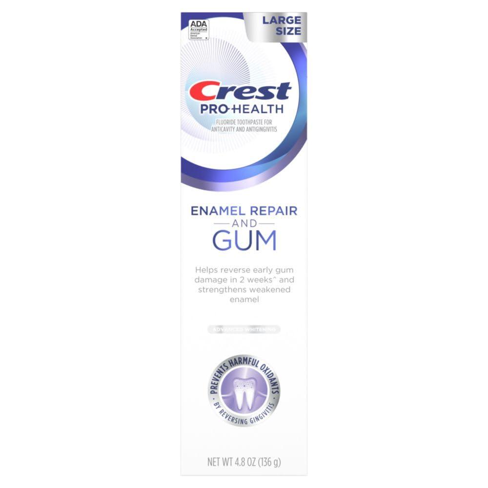 Crest Pro-Health Enamel Repair and Gum Toothpaste 4.8 oz Anticavity, Antibacterial Flouride Toothpaste, Clinically Proven, Gum and Enamel Protection, Advanced Whitening - Image 2