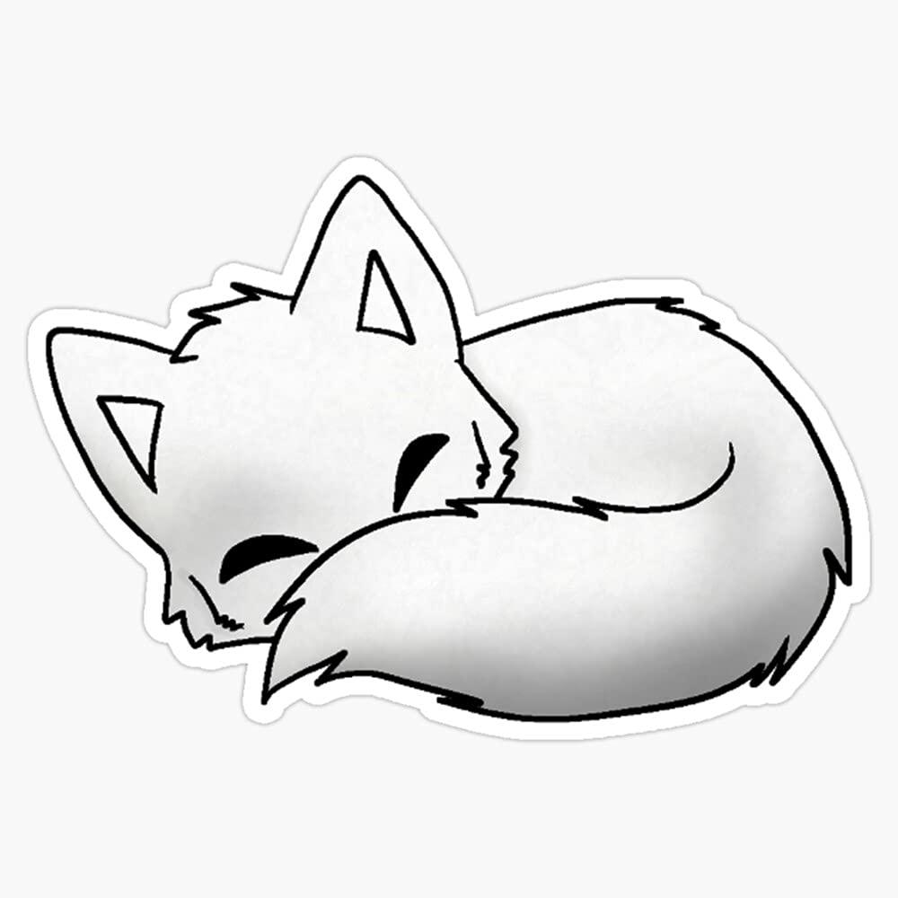 Magnet Cute Arctic Fox Magnet Bumper Sticker Car Magnet Flexible Reuseable Magnetic Vinyl 5"
