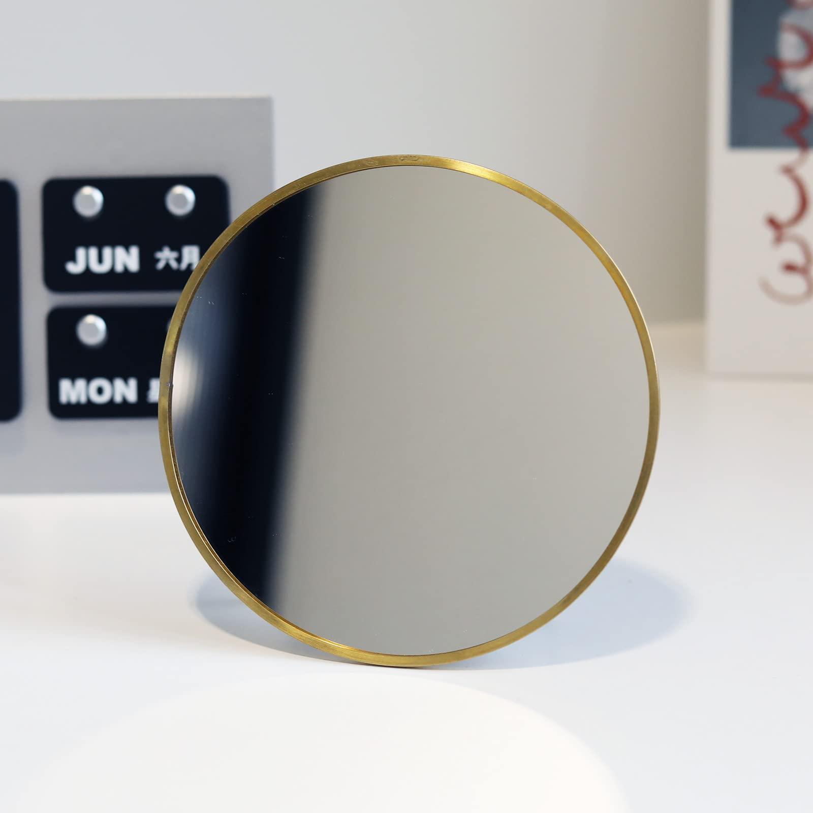 LONGSHENG - SINCE 2001 - Gold Vanity Makeup Mirror Table Desk Countertop Mirror Bathroom Shaving Make Up Mirror Home Decor-Round - Image 9
