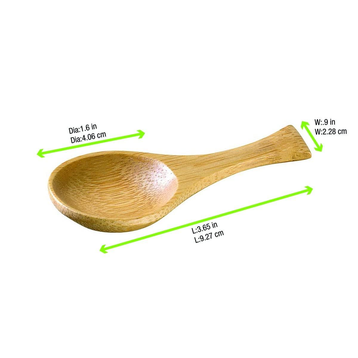 PacknWood 209BBIWAKI - Wooden Spoons for Serving - Biodegradable Bamboo Perfect for Serving, Tasting or Eating - Wood Cooking Spoon - Wooden Tasting Spoons (0.25 oz, 3.7" x 1.8") (Case of 500) - Image 5