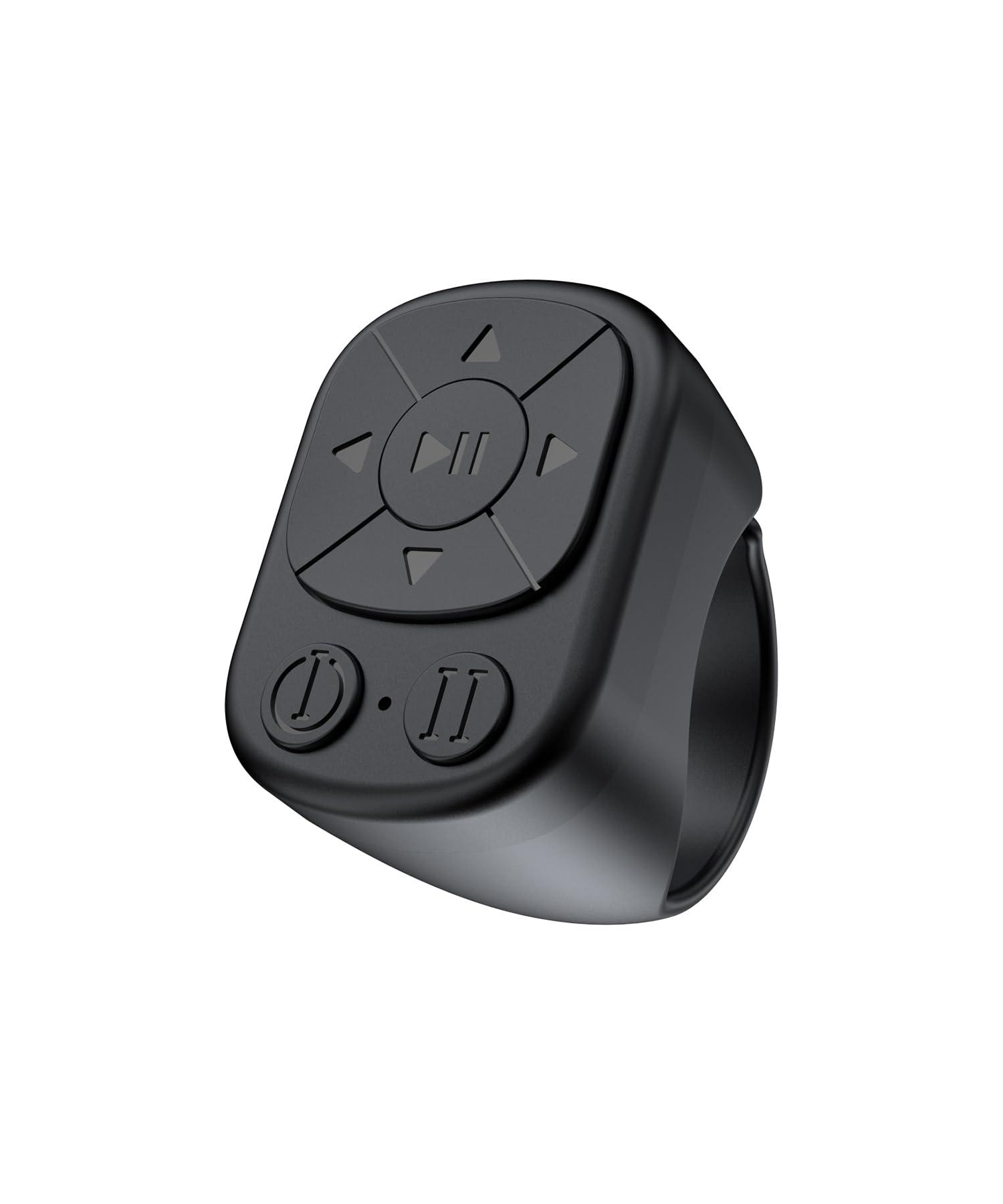 YIBAOCOM TikTok Scrolling Ring - Remote Control for TikTok & Rednote, Bluetooth Page Turner for iPhone iPad, Camera Shutter Short Video and Music Remote Controller, iOS Android Phone Compatible