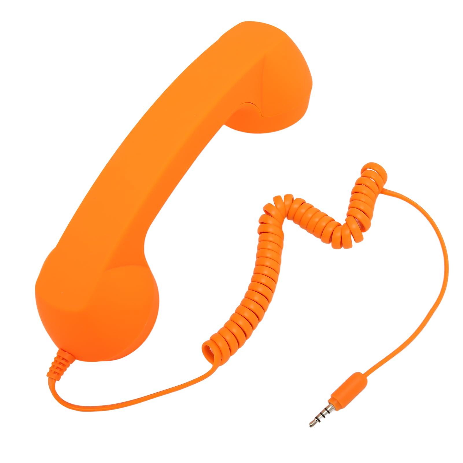 Retro 3.5mm Telephone Handset for Cellphone - Radiation Proof Old Phone Receiver, Handheld Headset for Cell Phone