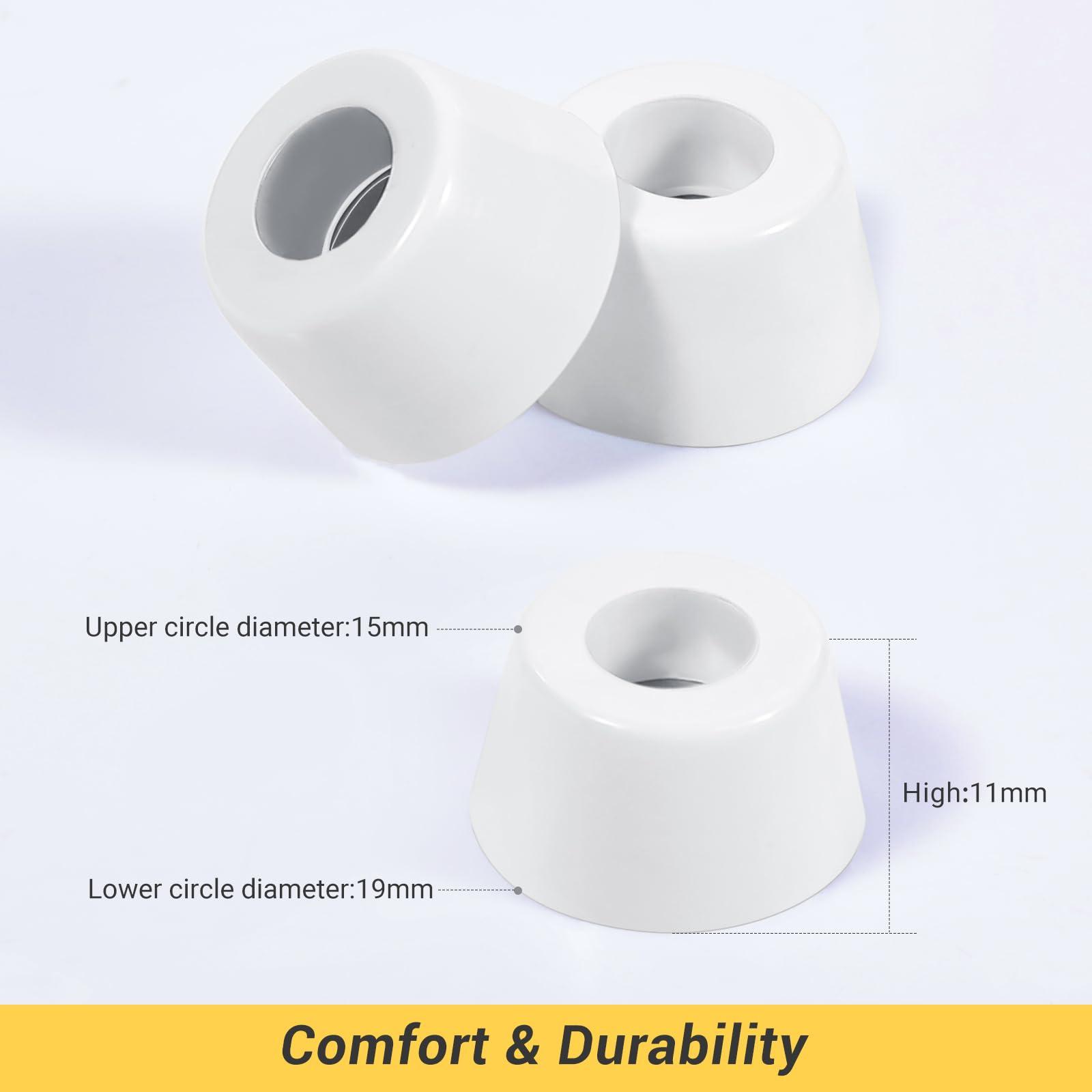 LOFTEK 3Pcs Conical Cushions, White Rubber Foot Pads with Screws Included, Features Shock Absorption & Anti-Collision for Smart Ball Table Lamp - Image 5