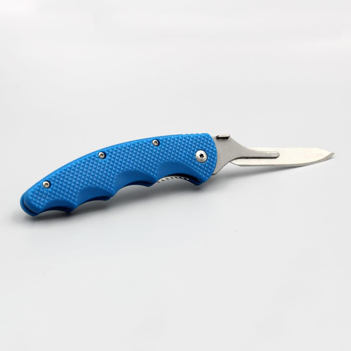 Wiebe Arctic Fox Skinning Knife - Replaceable Blade Hunting Knife with 24 "Wicked Sharp Blades, Ergonomic Non-Slip Polymer Handle & Nylon Sheath – Precision Skinning for Fox, Mink, Muskrat & Caping - Image 3