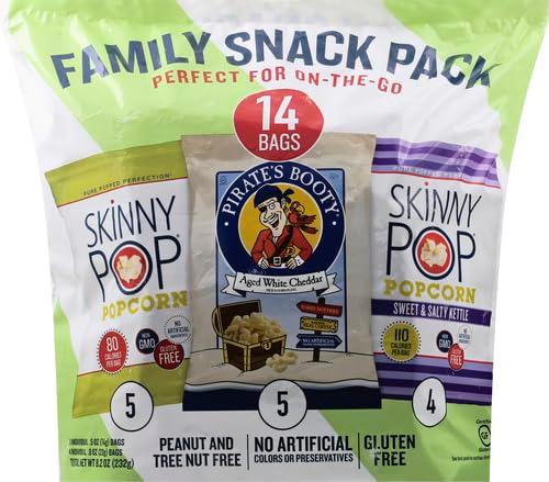 SkinnyPop Family Snack Pack Original and Kettle, PB Aged White Cheddar (Pack of 14) - Image 3