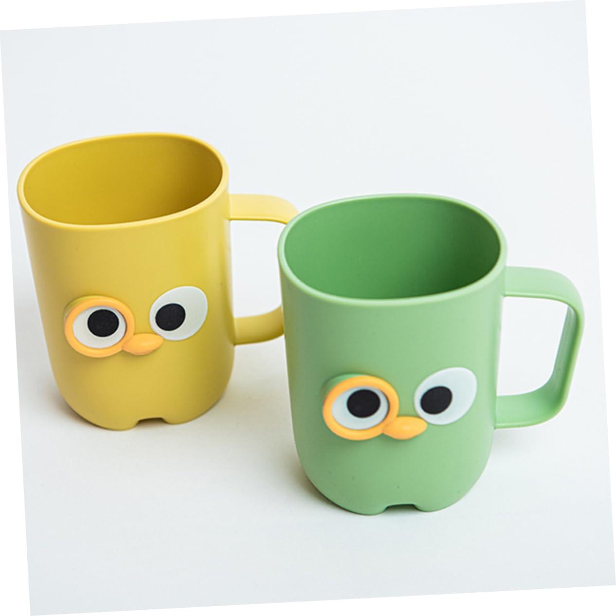 BRIGHTFUFU Toothbrush Storage Cup Toothbrush Cup Holder Plastic Cartoon Design Reusable for Boys and Girls Adults - Image 6