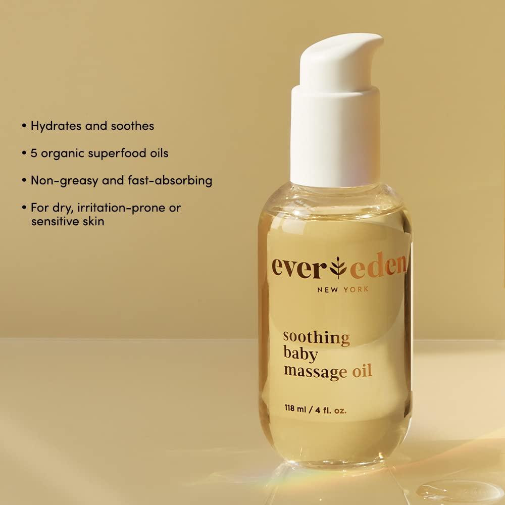 Evereden Soothing Baby Massage Oil 4 fl oz. | Clean Baby Care | Non-toxic and Fragrance Free | Clean Ingredients - Image 3