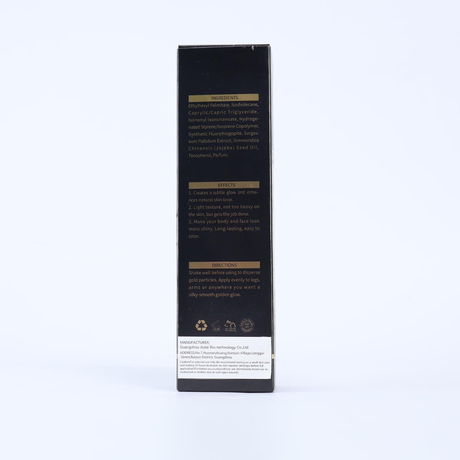 Liyalan Shimmer Body Oil Bronze Gold 5 Color Bronze 3.38 Fl Oz Face Glow Pearl Highlighter Illuminator body Makeup Shine Glitter Gold Liquid Taning - Image 9