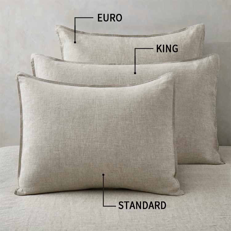 ATLINIA 100% Linen Pillowcases Set of 2, Standard Size 20" x 26" Pillow Case, Linen Pillow Sham - Image 2