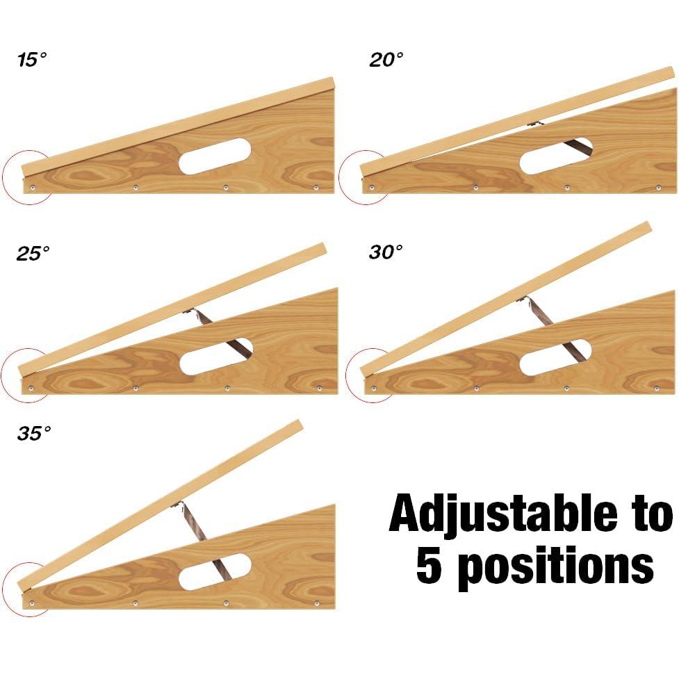 Professional Wooden Slant Board, Adjustable Incline Board and Calf Stretcher, Slant Board for Calf Stretching, Balance Stretch Board - Image 4