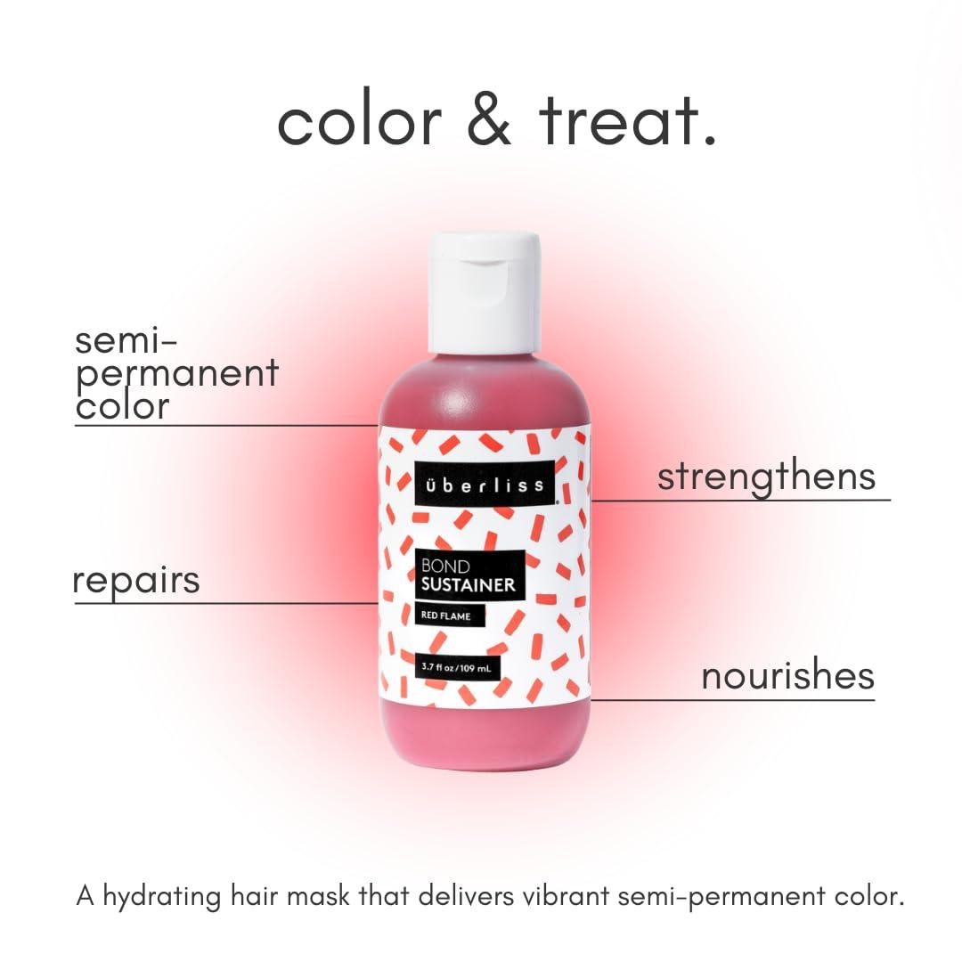 Bond Sustainer Color (Red Flame)- 3.7 ounce - Color Depositing Conditioner - Semi Permanent Direct Dye - Rebuild Broken Bonds - For Healthy Hair - Image 3