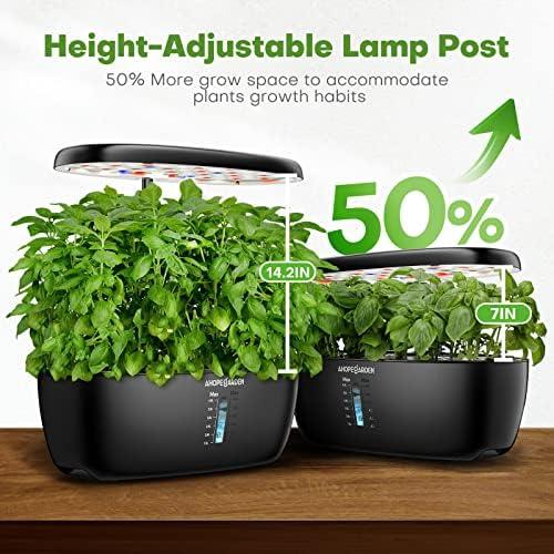 Ahopegarden Indoor Garden Hydroponics Growing System: 12 Pods Plant Germination Kit Garden Kit Growth Lamp Countertop with LED Grow Light Hydrophonic Planter Grower Harvest Vegetable Lettuce - Image 4