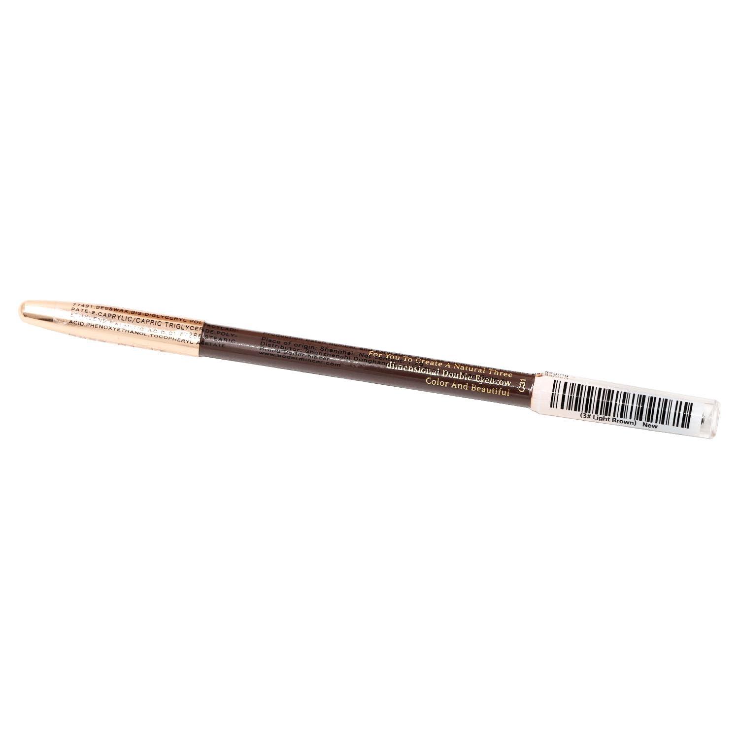 BODERMINCER 1pcs Eyebrow Pencil Longlasting Waterproof Durable Liner Eyebrow 5 Colors to Choose (3# Light Brown) - Image 7