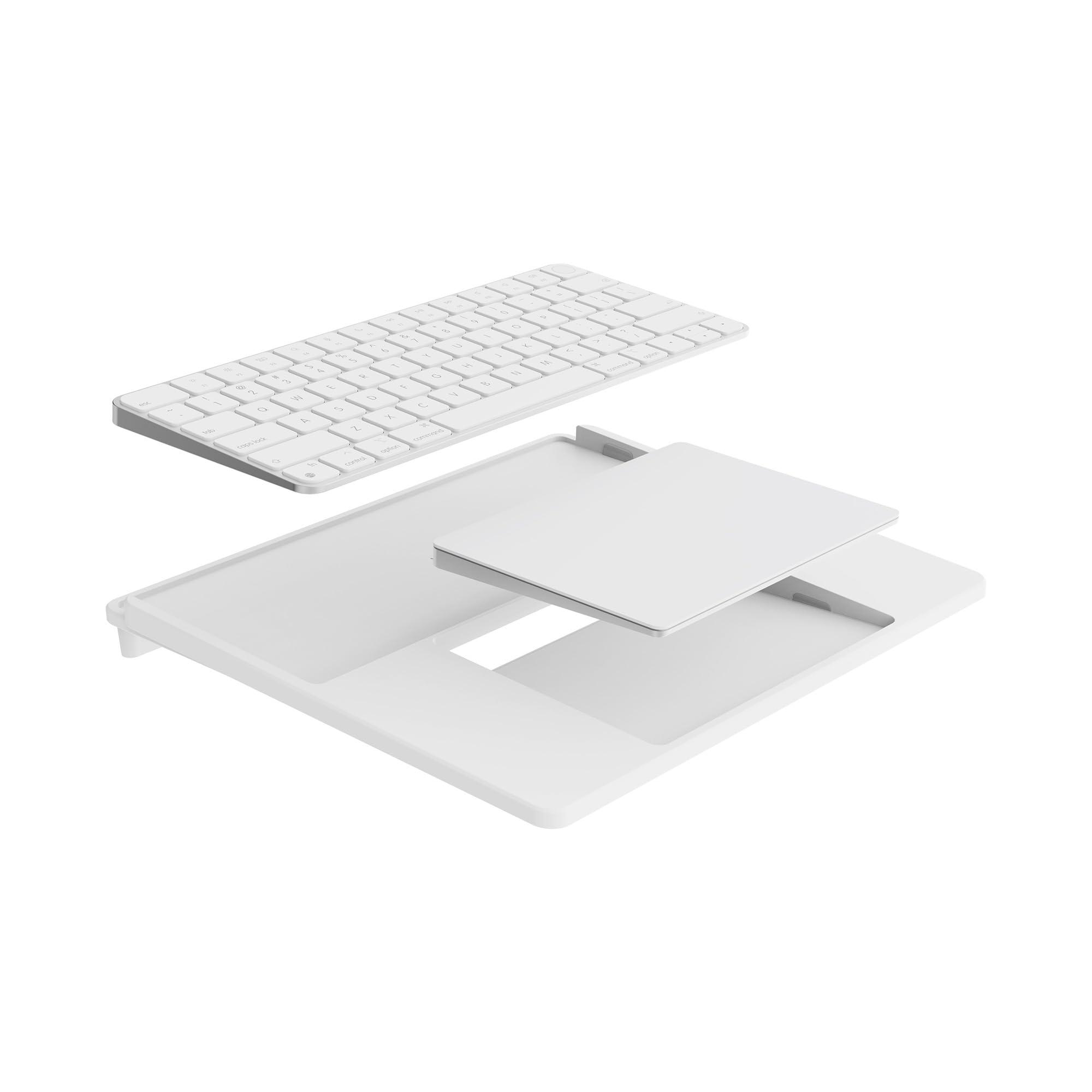Harmony Tray Pro for Apple Magic Keyboard (No Numeric Keypad) and Magic Trackpad – Tray and Stand for Sleek and Organized Workspace, Ergonomic Wrist Rest