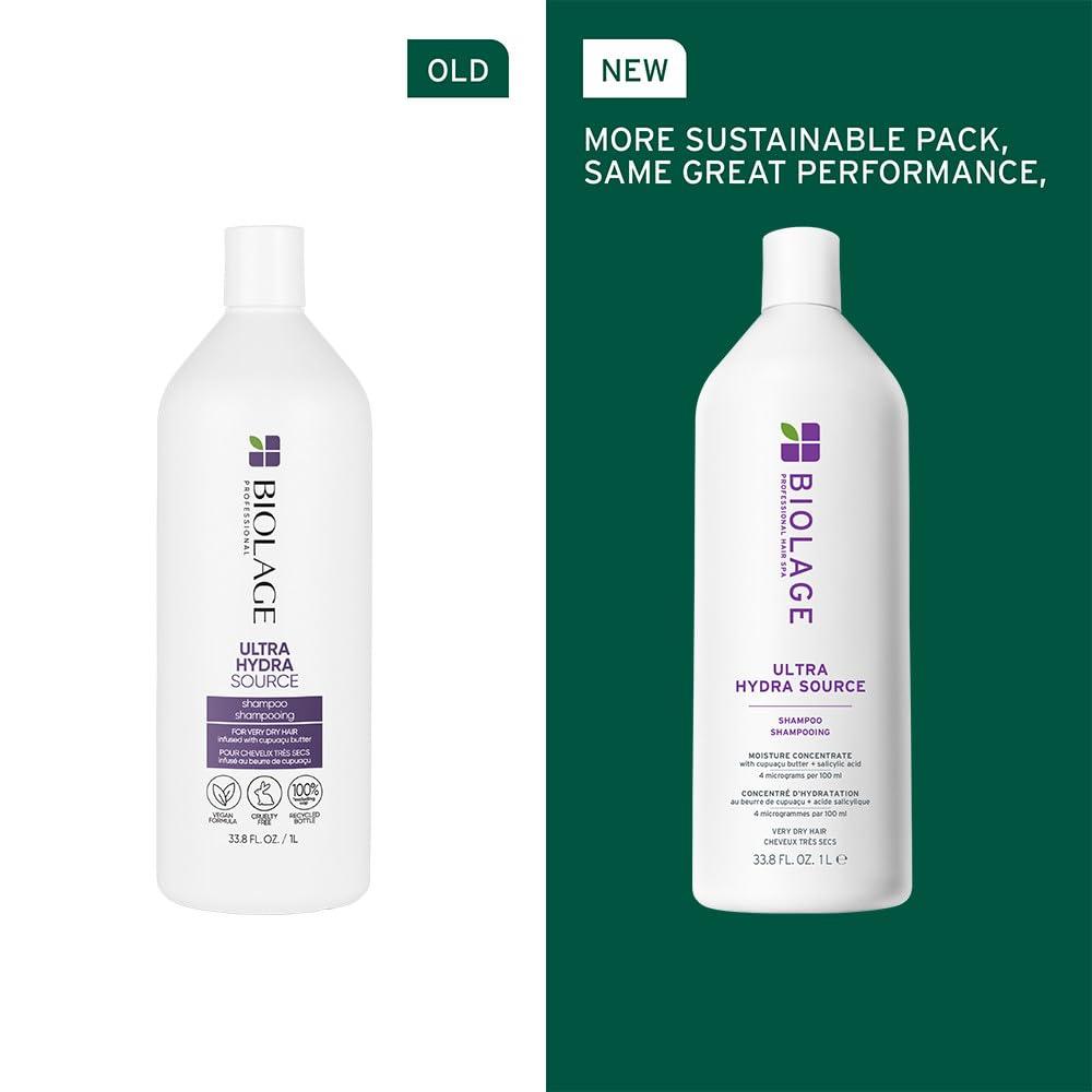 Biolage Ultra Hydra Source Shampoo - Deeply Moisturizes Very Dry Hair, For Thick, Coarse Hair, Infused with Micro-dosed with Cupuaçu Butter & Salicylic Acid - Image 2