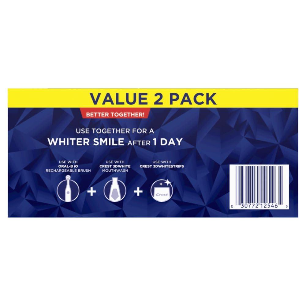 Crest 3D White Advanced Teeth Whitening Toothpaste, Radiant Mint, 3.3 oz, Pack of 2 - Image 8