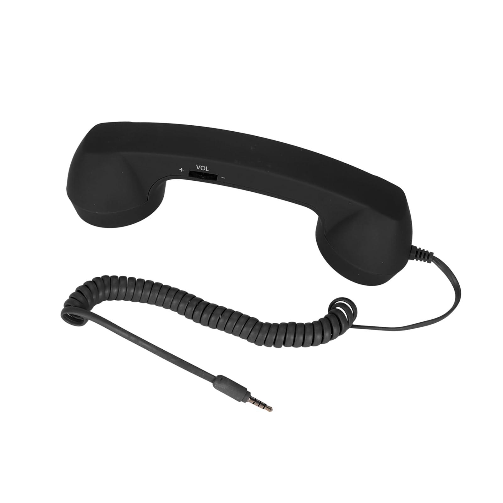 FLEXMAN Bluetooth Retro Phone, Radiation Proof Vintage Phone Handset with 3.5mm Socket, Multifunction Classic Retro Phone Handset for Smartphone Decorations Props (Black) - Image 3