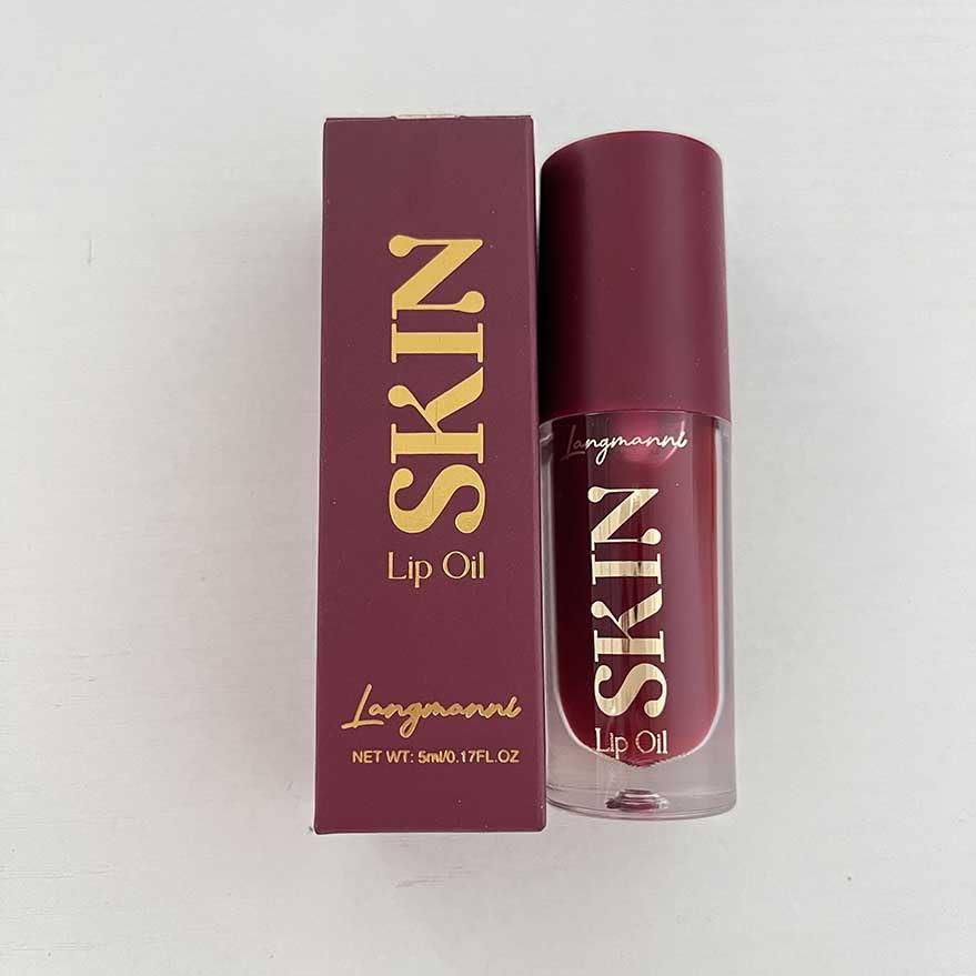 BANGFENG Big Brush Head Hydrating Lip Glow Oil Plumping Lip Tint, Hydrating Lip Gloss Tinted Lip Balm Transparent Lip Care, Long Lasting Nourishing Non-sticky Fresh Texture (Chocolate) - Image 3