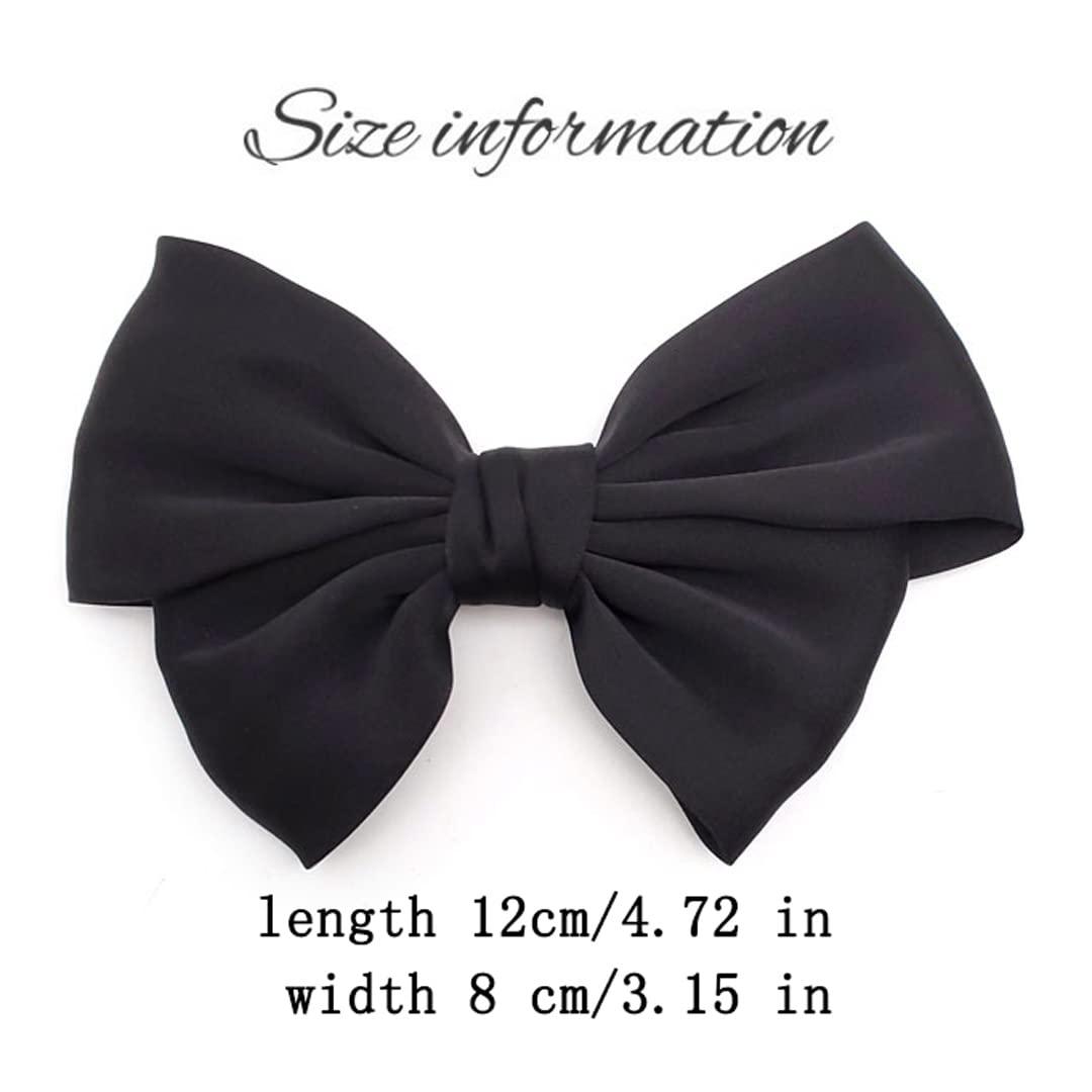 Tsangbaby Satin Bow Shoe Clips - Dots Solid Color Removable Elegant Wedding Party Shoe Buckle Bag Clothing Hair Accessories for Women Girls 2 Pcs - Image 6