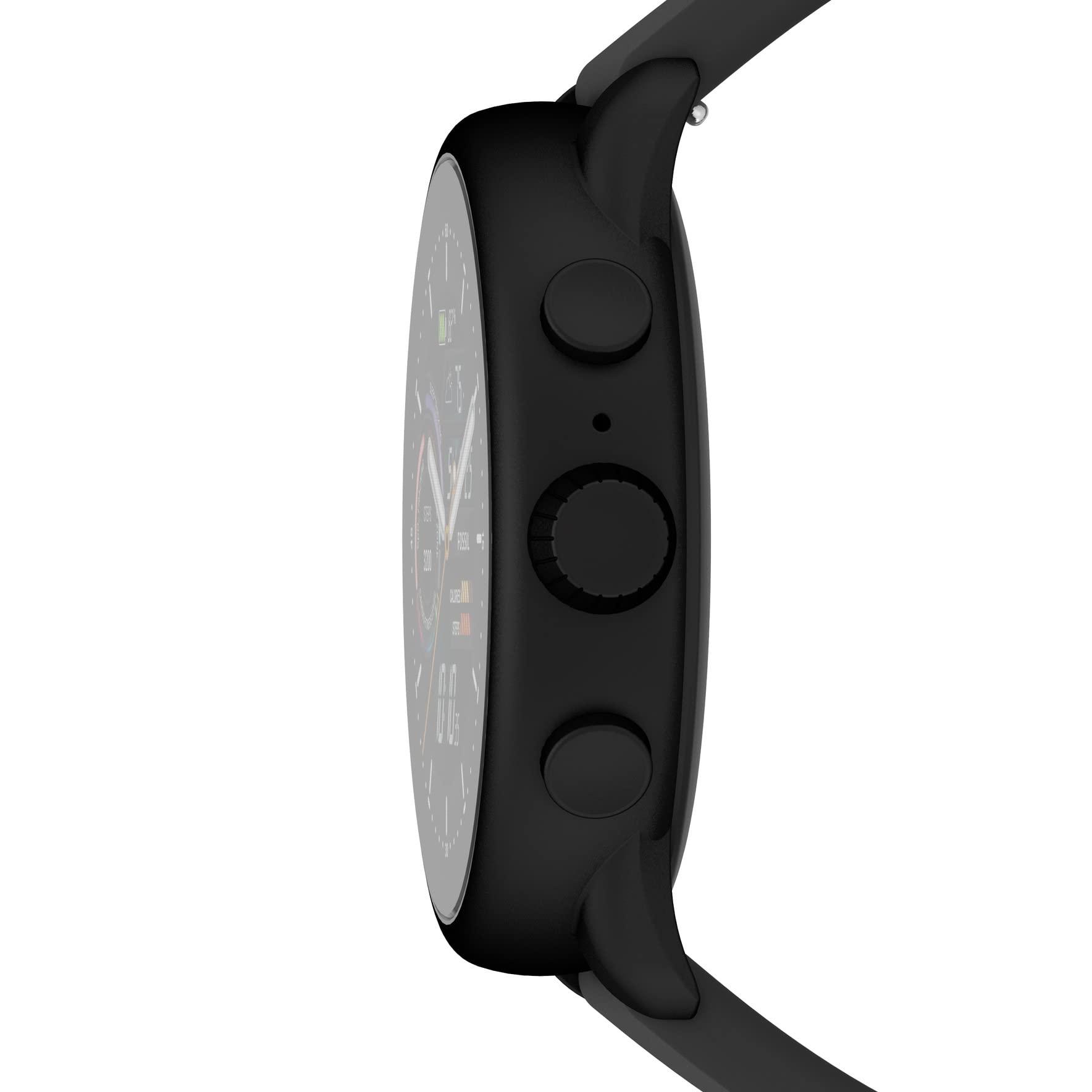 Fossil Men's or Women's Gen 6 Wellness Edition 44mm Touchscreen Silicone Smart Watch, Color: Black (Model: FTW4069V) - Image 3