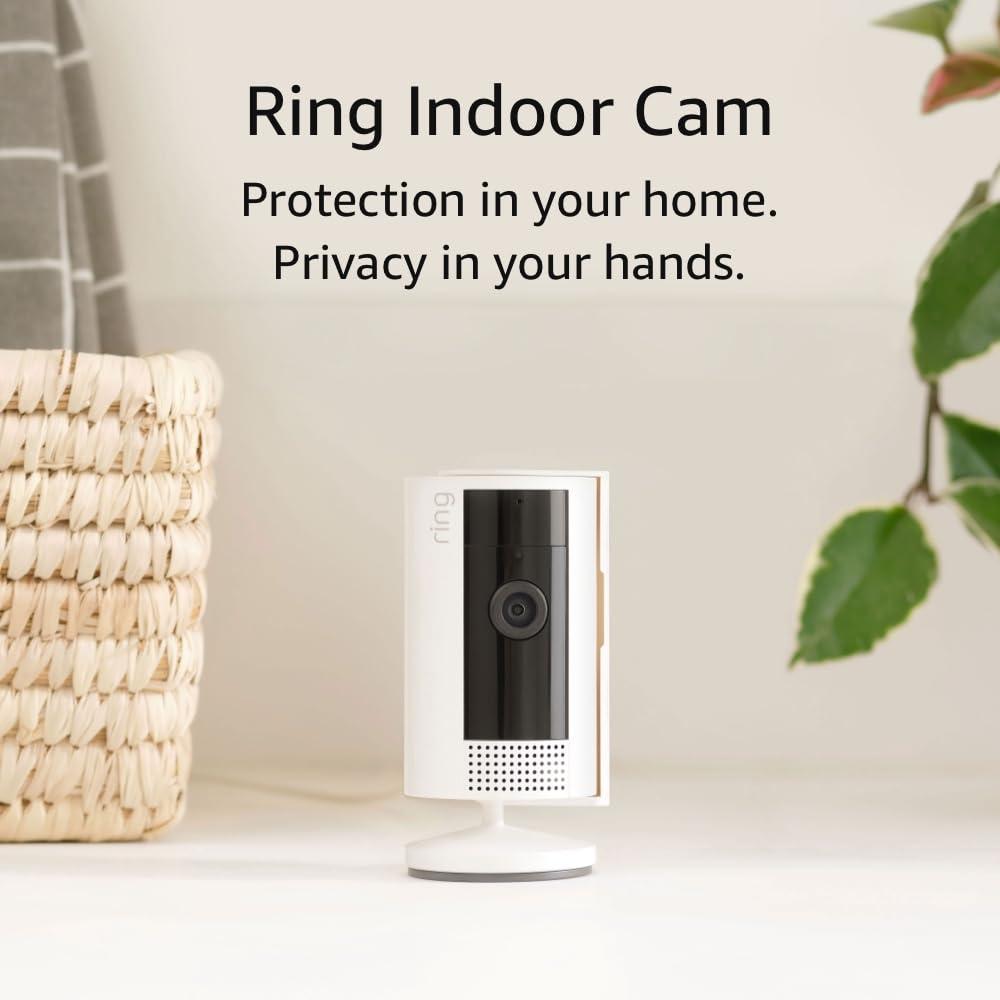 Like-New Ring Indoor Cam (newest model) — Home or business security in 1080p HD video, White - Image 6