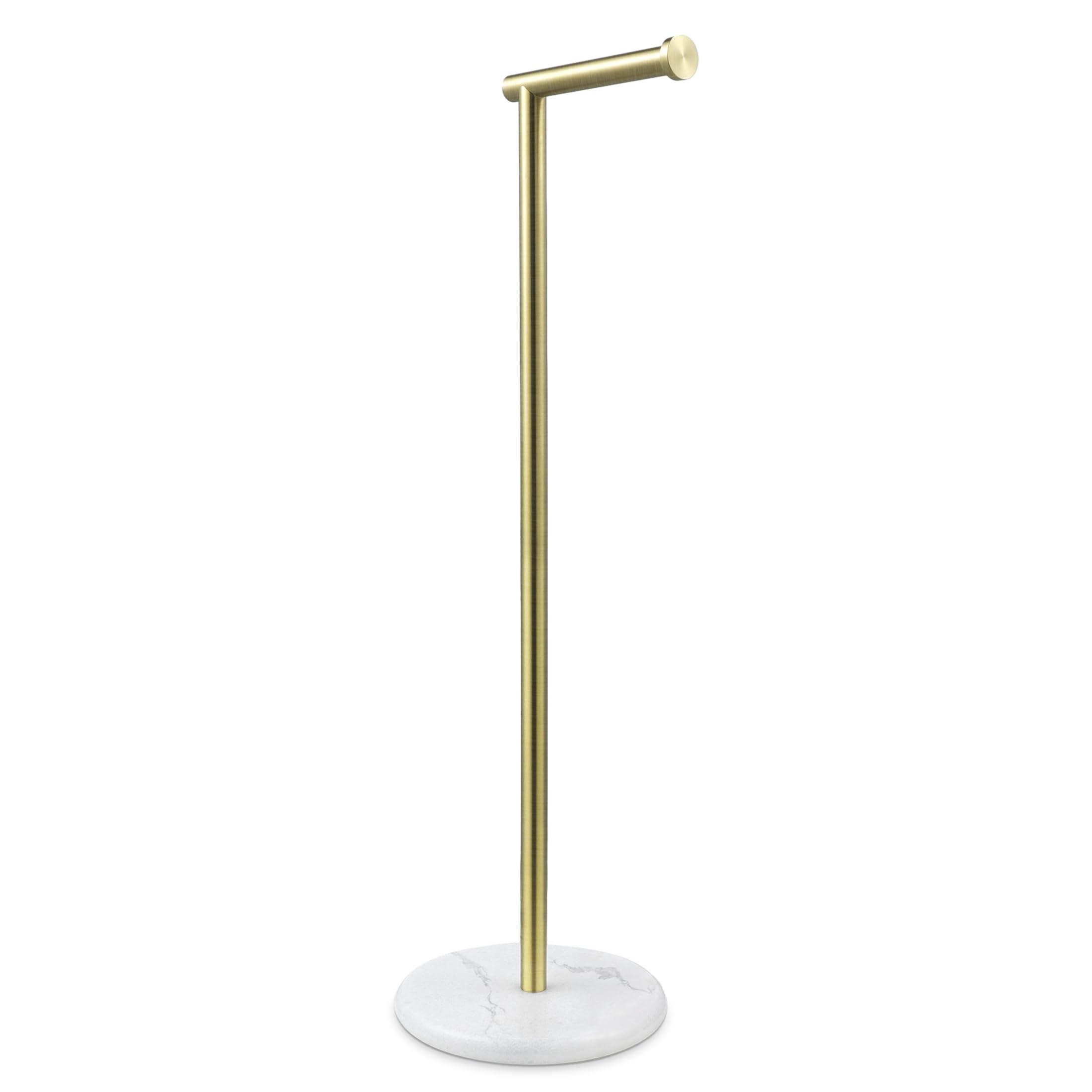 KES Gold Toilet Paper Holder Freestanding, Toilet Paper Holder Stand with Natural Marble Base, 26" Height Floor Free StandingToilet Paper Holder 18/8 Stainless Steel Brushed Gold, BPH284S66-BZ - Image 8