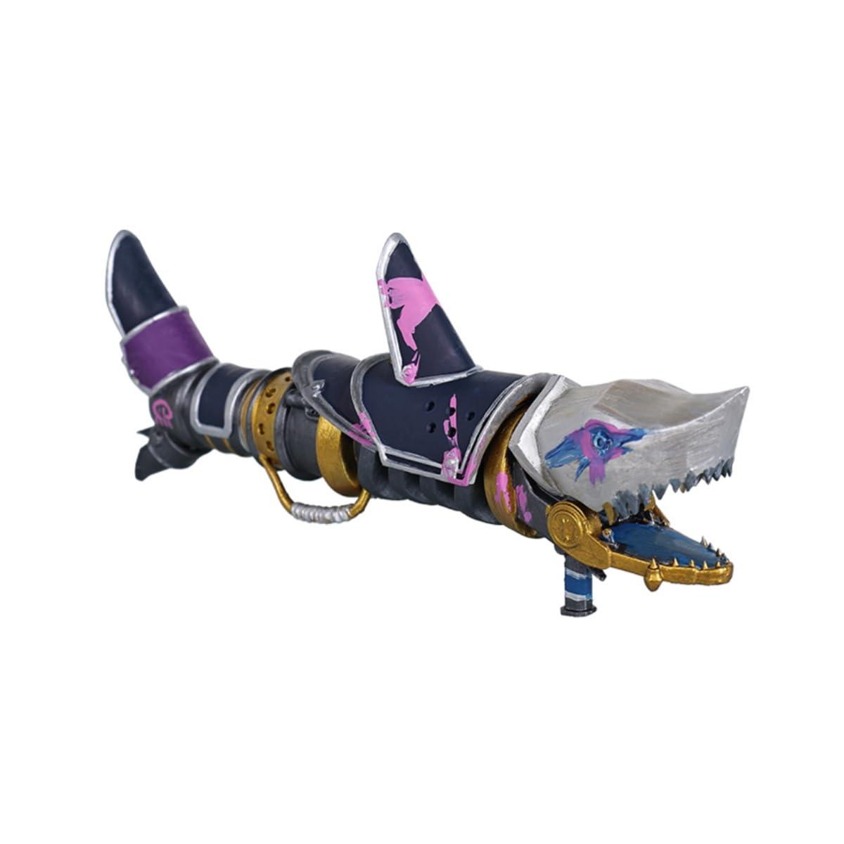 Vasojot Unisex Vi Jinx Powder Cosplay Shark Ornament Prop Jinx Costume Outfits Accessories Adult Halloween for Fans Blue - Image 3