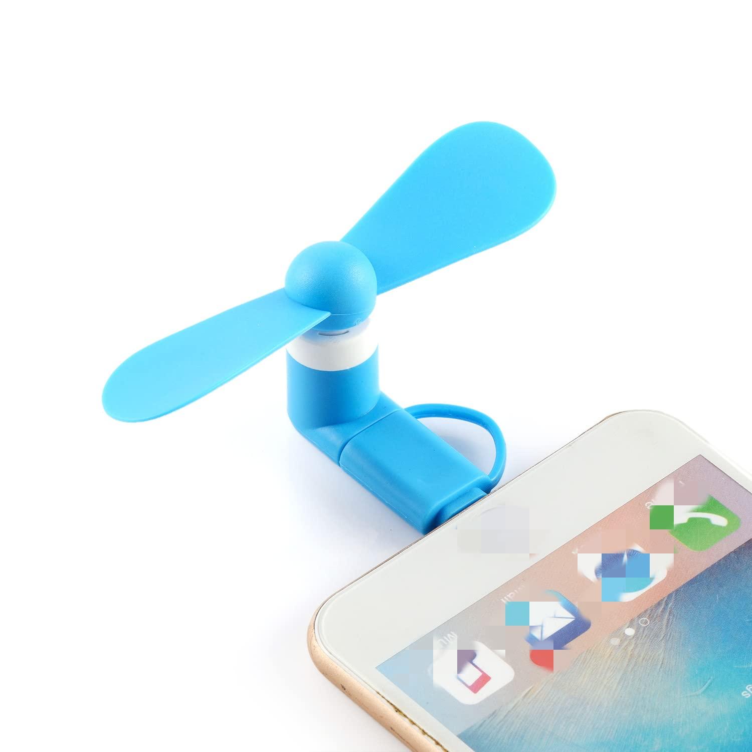 DNTESR Mini Cell Phone Fan 2-in-1 Fan Compatible for iPhone, iPad, Android Smartphone,Tablet - Colorful and Powerful- Cell Phone Summer Accessories (6-Pack) - Image 5