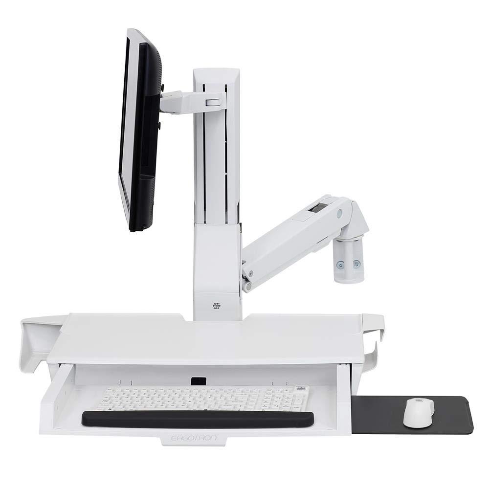 Ergotron StyleView Wall Mount for Monitor, Bar Code Scanner, Keyboard, Wrist Rest, Mouse - White - 1 Display(s) Supported24 Screen Support - 32 lb Load Capacity - 75 x 75, 100 x 100 VESA Standard