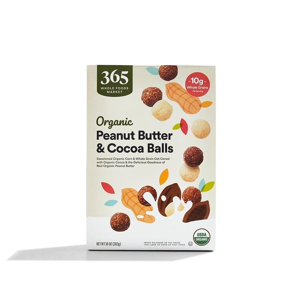 365 by Whole Foods Market, Organic Peanut Butter & Cocoa Balls Cereal, 10 Ounce