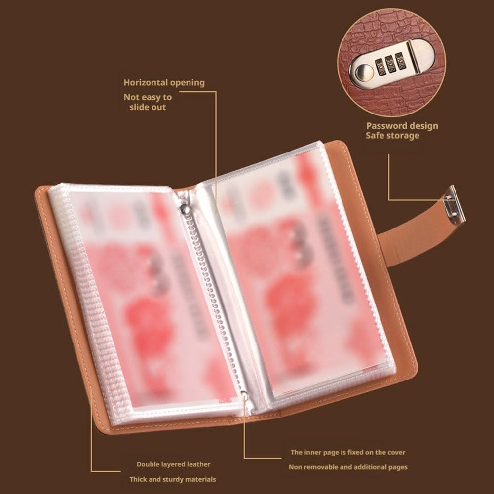 GINTBN 100 Envelopes Money Saving Challenge Book with Password Lock,7"×4.2" Savings Challenges Book Budget Planner with Cash Envelopes - Image 3