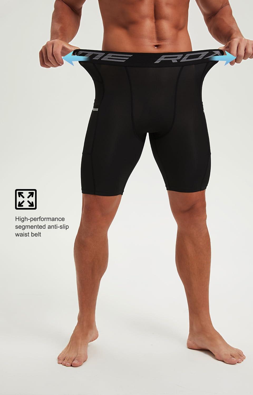 Roxdme 5 or 1 Pack Compression Shorts Men Spandex Sport Shorts Athletic Workout Running Tights Performance Underwear - Image 5