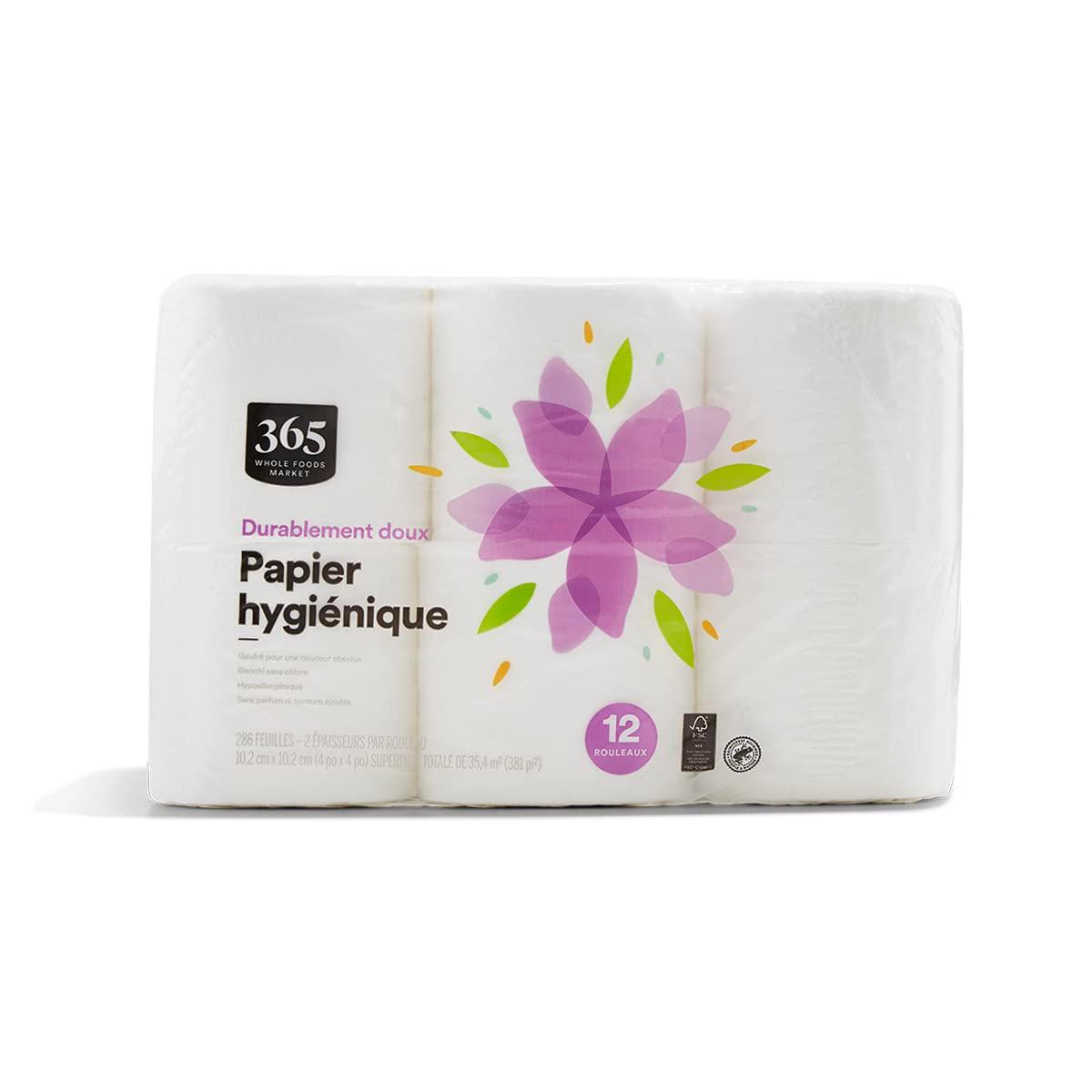 365 by Whole Foods Market, Sustainably Soft Bath Tissue, Hypoallergenic, 286 Sheets per Roll, 12 Count - Image 2