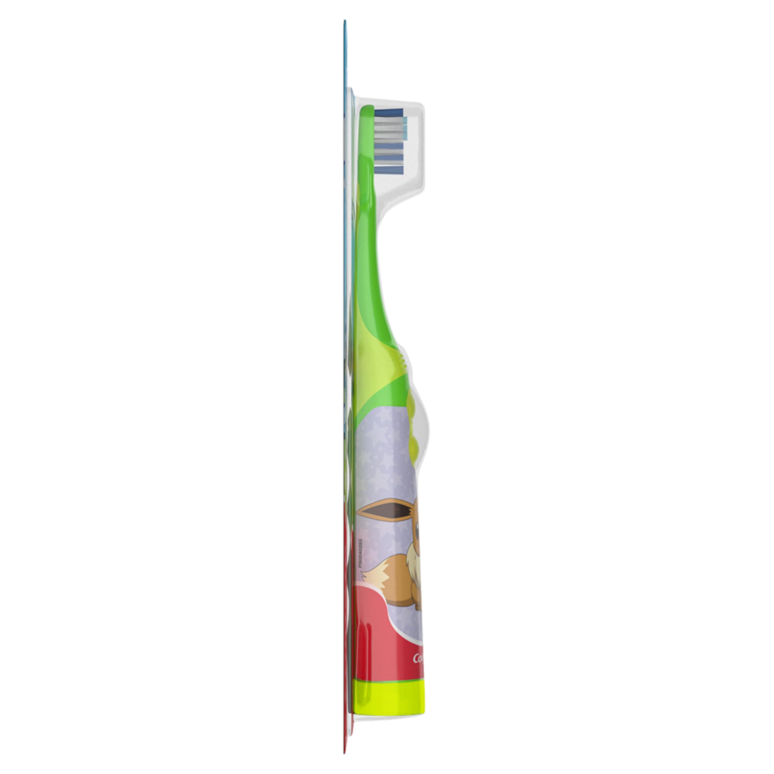 Colgate Kids Battery Powered Toothbrush, Kids Battery Toothbrush with Included AA Battery, Extra Soft Bristles, Flat-Laying Handle to Prevent Rolling, Pokemon Toothbrush, 1 Pack - Image 8